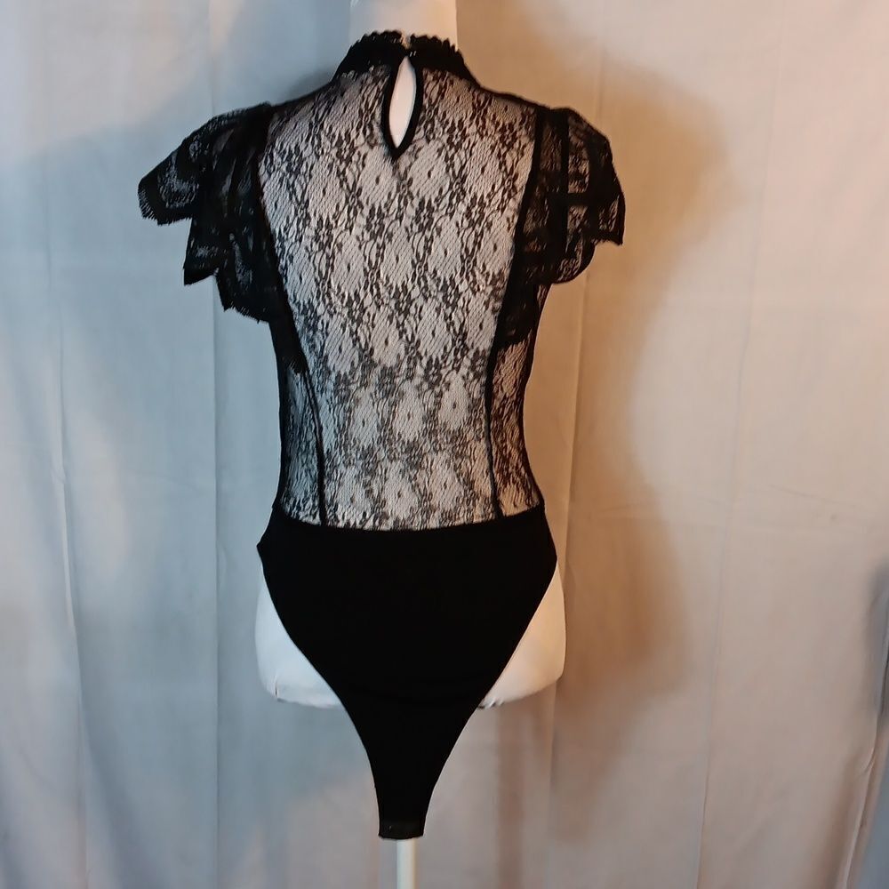 Haute Monde Lace High Neck Body Suit - Picture 3 of 7